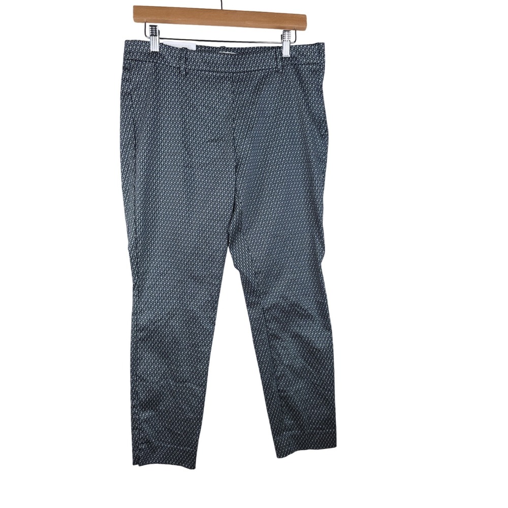 New H&M Cube Geometric‎ Print Pants size 10 Blue/Black